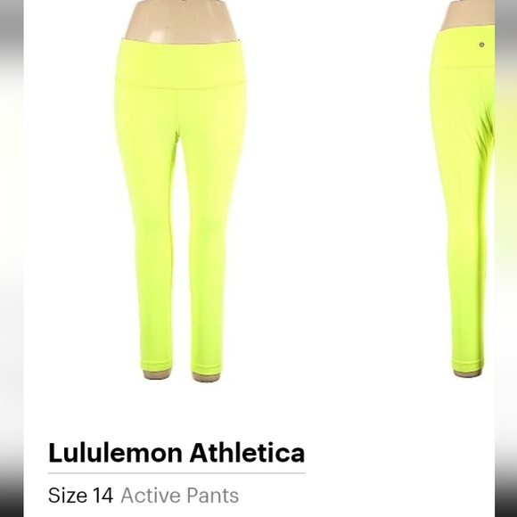 Lululemon Athletica Leggings Neon Yellow 😍🔥 - Picture 6 of 9